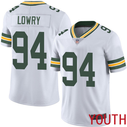 Green Bay Packers Limited White Youth #94 Lowry Dean Road Jersey Nike NFL Vapor Untouchable